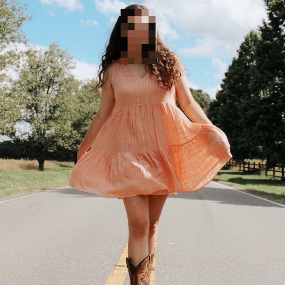 Peach Sleeveless Dress